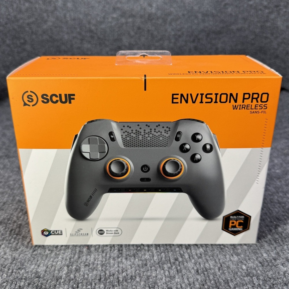 SCUF Envision Pro Wireless PC Gaming Controller Steel Gray SG601-02 Slipstream